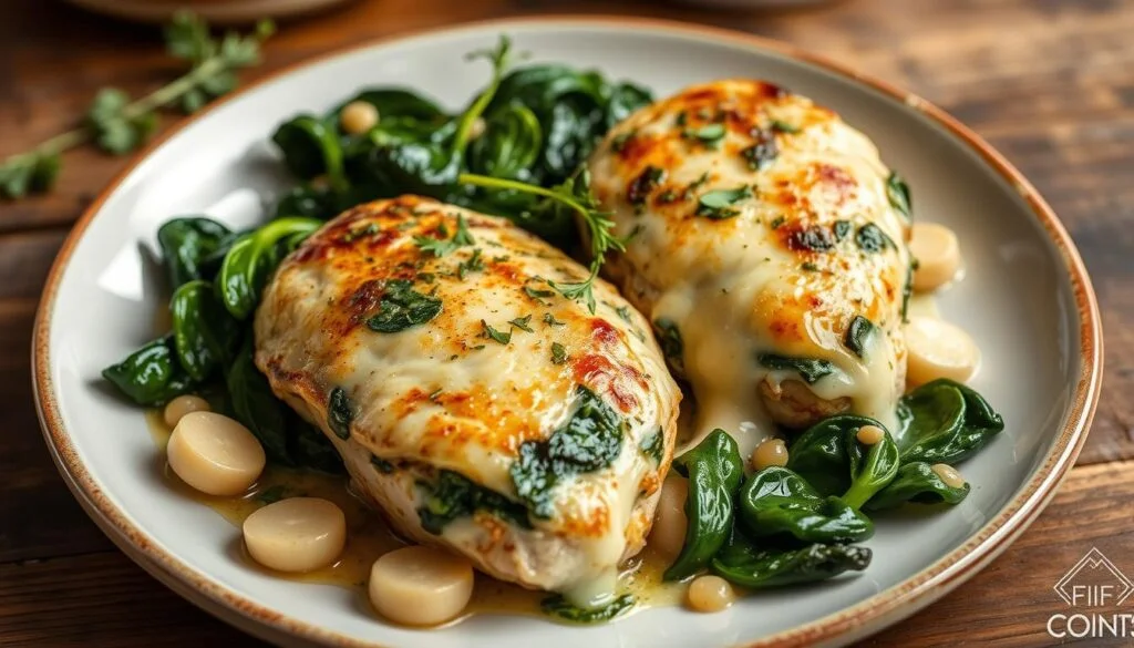 Cheesy Spinach Stuffed Chicken Breasts Recipe