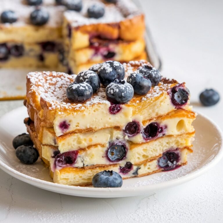 Blueberry Cream Cheese French Toast Casserole