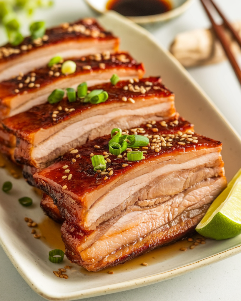 Air Fryer Asian-Style Glazed Pork Belly