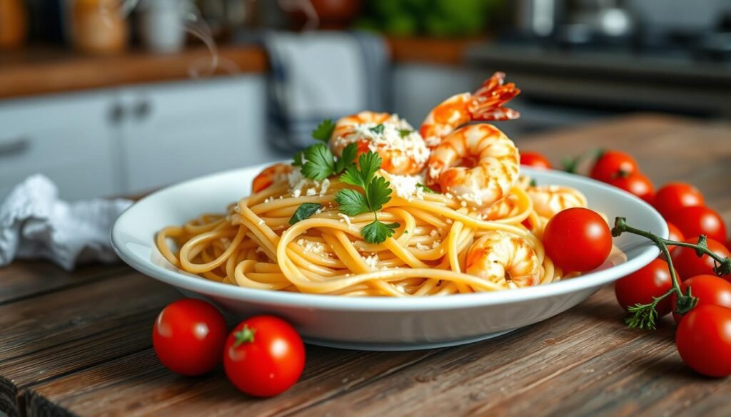 Easy Shrimp Linguine