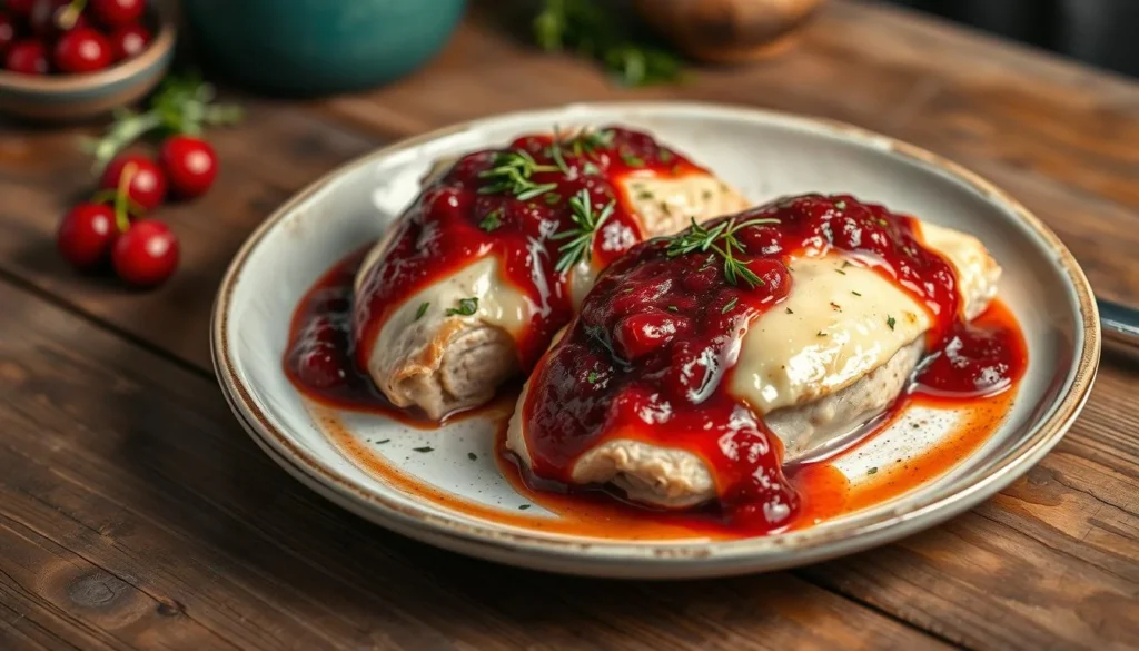 Cranberry Brie Stuffed Chicken Breasts