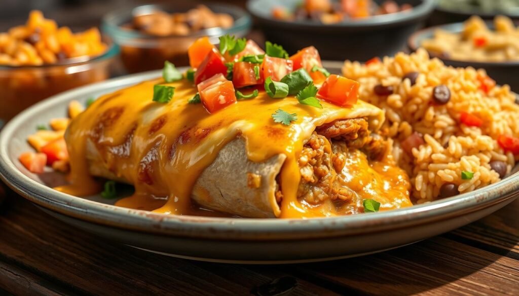 Smothered Green Chile Chicken Burritos Recipe