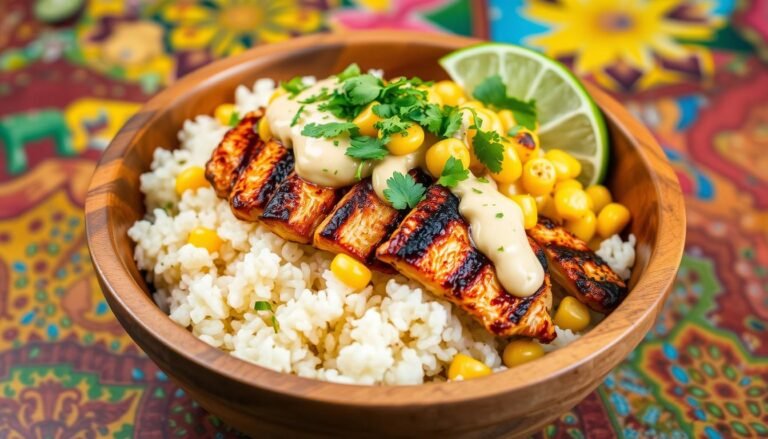 Street Corn Chicken Rice Bowls