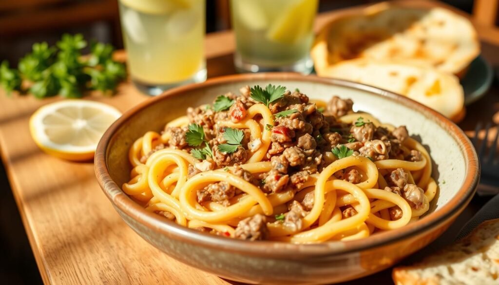 Stovetop Creamy Ground Beef Pasta