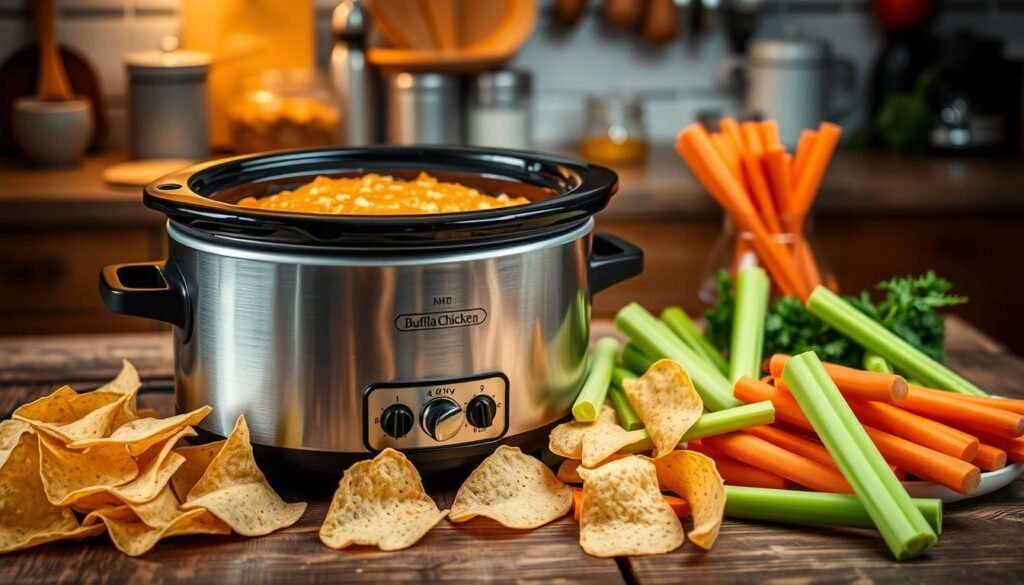 Crockpot Buffalo Chicken Dip