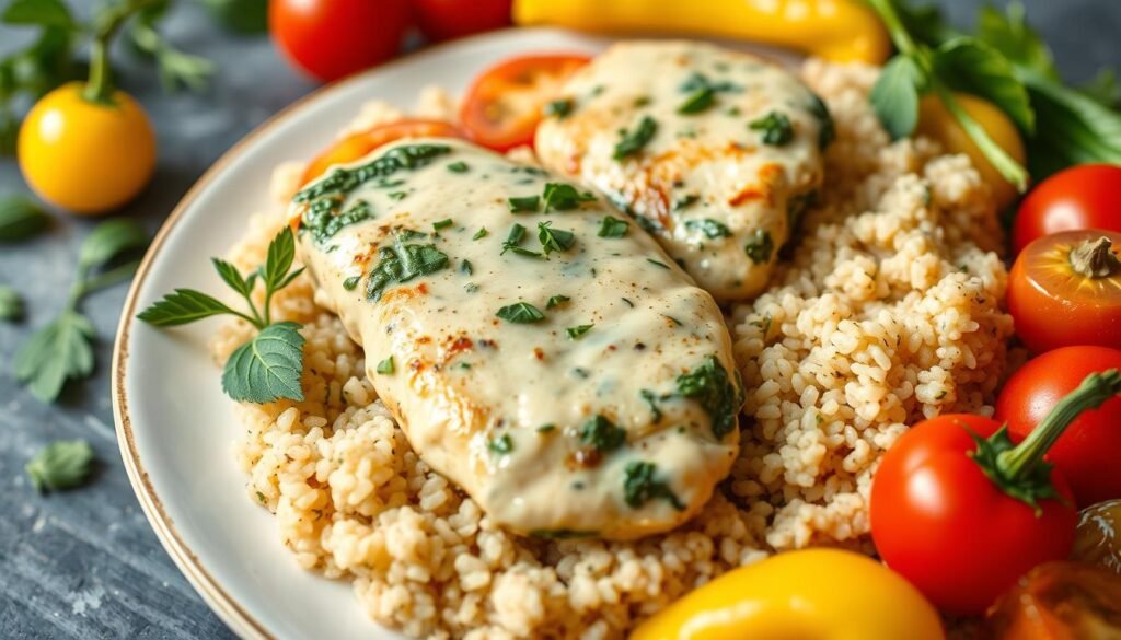 Creamy Spinach Garlic Chicken