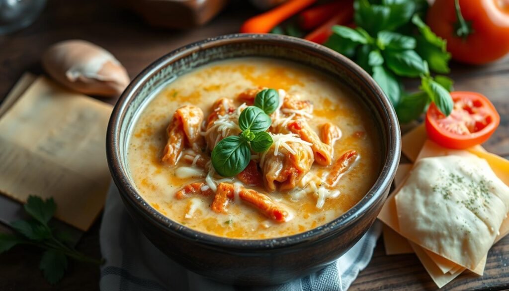 Creamy Chicken Lasagna Soup