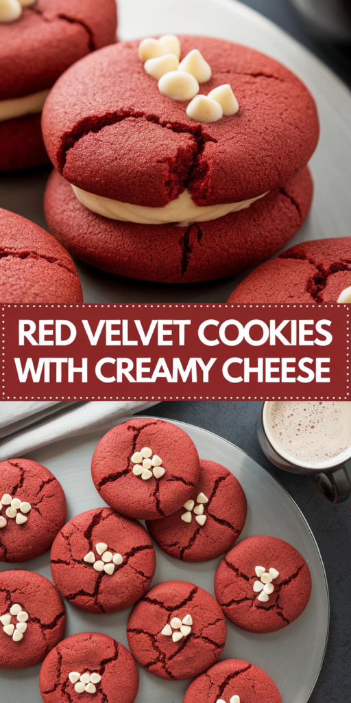 Red Velvet Cream Cheese Stuffed Cookies