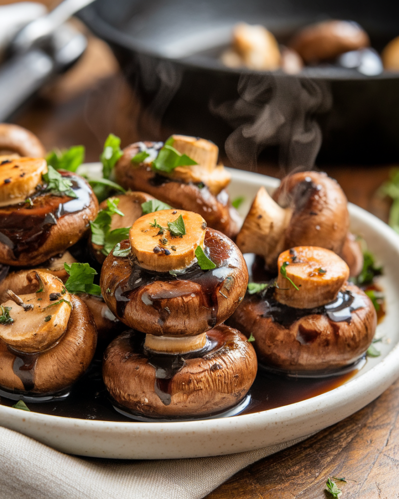 Balsamic Soy Garlic Mushrooms